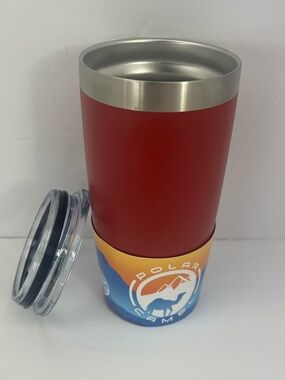 POLAR CAMEL TUMBLER RED COMMUTER MUG 20-OZ DOUBLE INSULATED SWEAT FREE